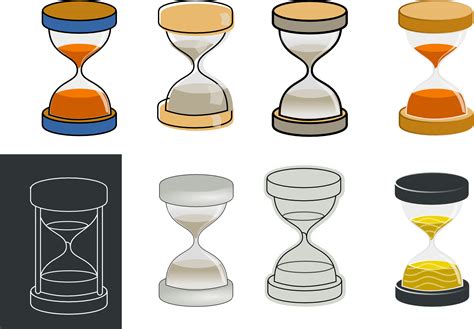 Variety Of Hourglass In Illustration Free Image Download