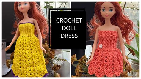 Easy Crochet Doll Dress Tutorial English Youtube
