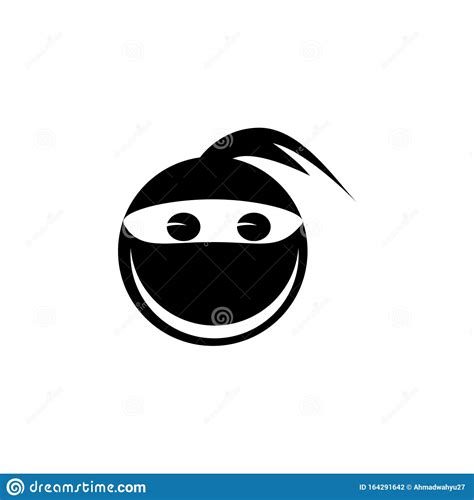 Ninja Face Logo Vector Stock Vector Illustration Of Funny 164291642