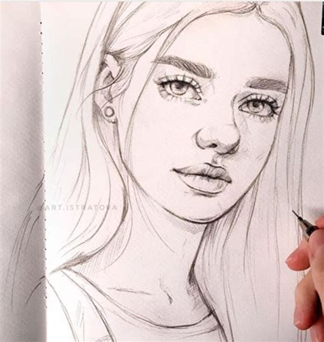 Outline Drawings Art Drawings Drawing Faces Woman Sketch Female
