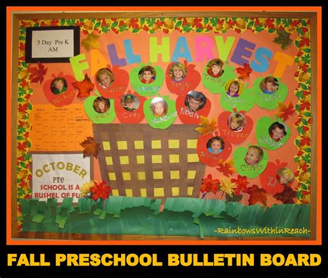 Preschool Bushel Of Apples Bulletin Board With Photos Of Children Via