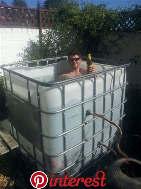 Ibc Hot Tub One Inventive Edge Transport Driver Converts An Old Ibc Individual Bulk Container