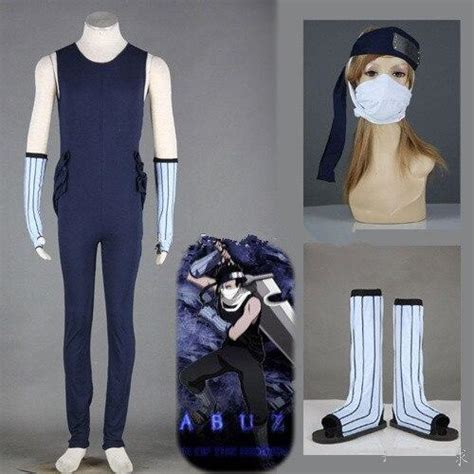 Naruto Zabuza Momochi Cosplay Costume Complete Anime Blue Combat