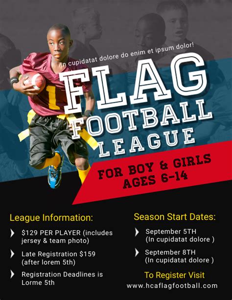 Flag Football Flyer Templates Postermywall
