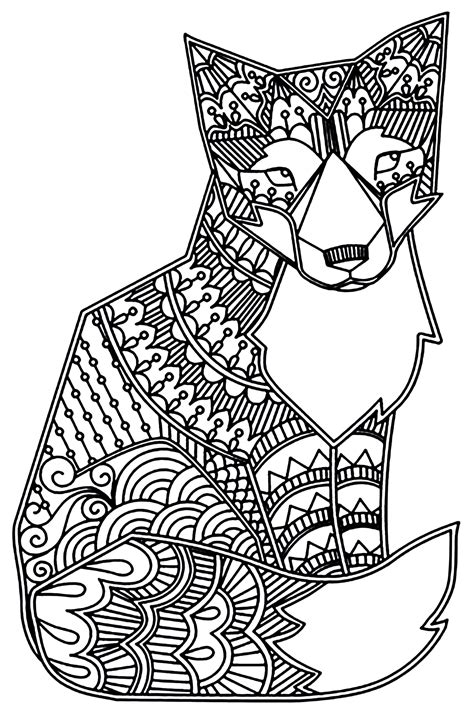 Stock vector and explore similar vectors at adobe stock. Fox - Foxes Adult Coloring Pages