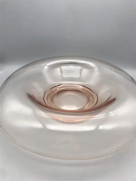 vintage pink depression glass rolled edge console bowl serving dish 11 3 4” 17 99 picclick