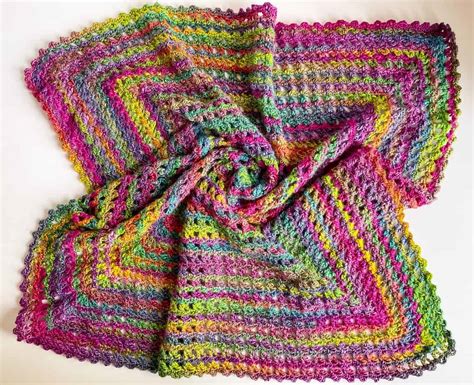 Modern V Stitch Crochet Blanket Pattern Free Crochet Pattern
