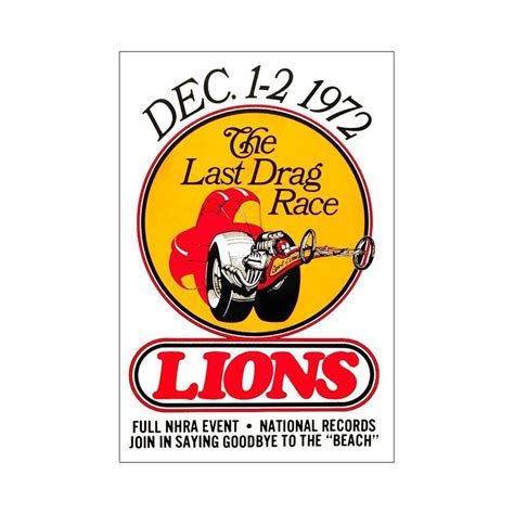 Lions Drag Strip The Last Drag Race 1972 Vintage Reproduction Etsy
