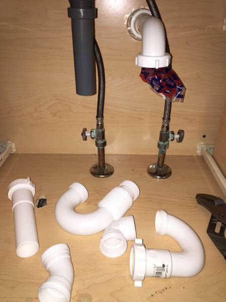 Connect it to the existing faucet or install a separate faucet for filtered water. P-trap Under Bathroom Sink Not Lining Up - Plumbing - DIY ...