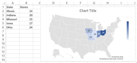 How To Create A Geographical Map Chart In Microsoft Excel
