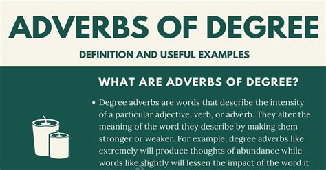 How To Use Adverbs Of Degree With Useful Examples Esl