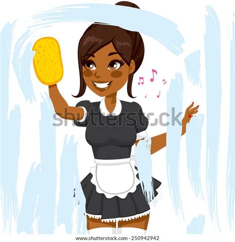 Beautiful African American Woman Maid Dress Stock Vector Royalty Free 250942942