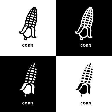 Corn Maize Icon Logo Vegetable Organic Fresh Symbol Illustration