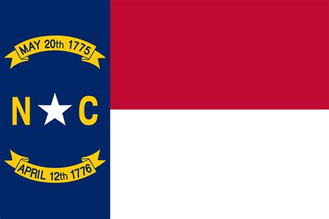 Vlag Van North Carolina Beeld En Betekenis North Carolina Vlag