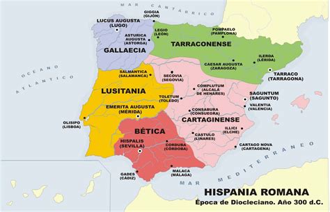 Xeografía E Historia De Galicia Mapa División Provincial De Hispania