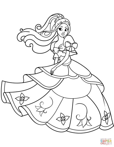 Dancing Princess Coloring Page Free Printable Coloring Pages