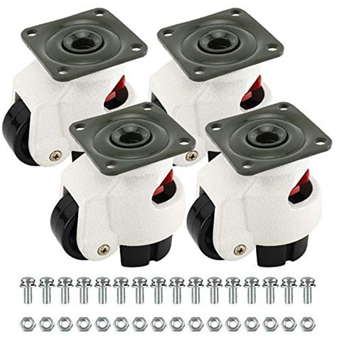 Homend 4 Pack Leveling Casters Gd 40f Plate Mounted Leveling Caster