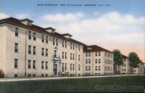 Main Barracks Fort Mcclellan Anniston Al Postcard