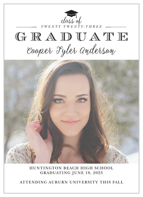 Classically Stated Graduation Announcements By