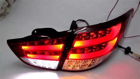 IX35 Tucson 2009 Present ALL LED TAIL Rear Light Red Clear For Hyundai