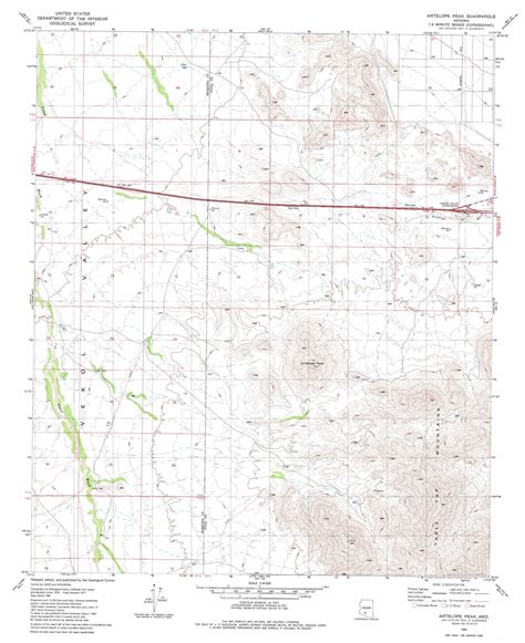 Antelope Peak Topographic Map 124000 Scale Arizona