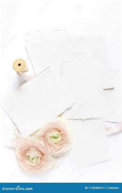 Feminine Wedding Birthday Desktop Mock Up Scene Blank Craft Paper