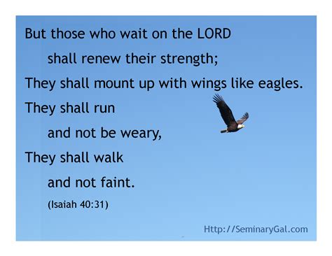 Those who wait upon the Lord renew their strength | Seminary Gal Those who wait upon the Lord 