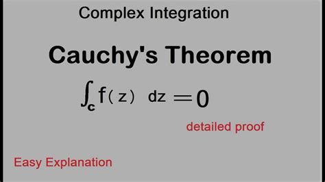 Complex Integration Cauchys Theorem Theta Classes Youtube