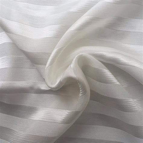 58 Pfd White Striped Lyocell Tencel Satin Light Weight Woven Fabric By