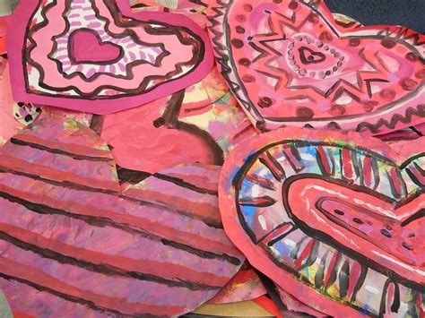 Painted Paper Picassos Rose Period Hearts