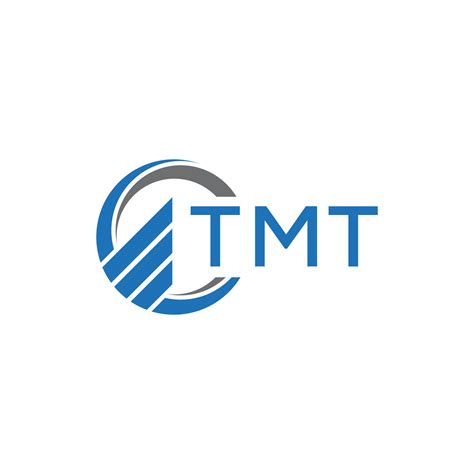Tmt Plano Contabilidad Logo Diseño En Blanco Antecedentes Tmt Creativo Iniciales Crecimiento