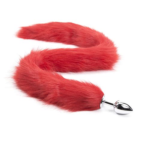 Stainless Steel Anal Plug Extra Long Wild Fox Tail Anal Tail Sex Toys Butt Plug Anal