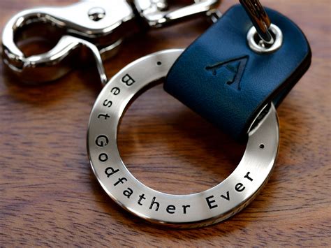 Maven Metals Leather Stamped Custom Engraved Keychain