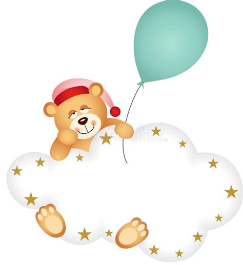 Teddy Bear Sleepy Cloud Stock Vector Illustration Of Dream 32625737