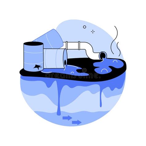 Contaminación De Aguas Subterráneas Concepto Abstracto Vector