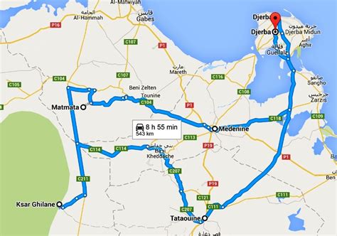 île De Djerba Tunisie Carte Et Plan