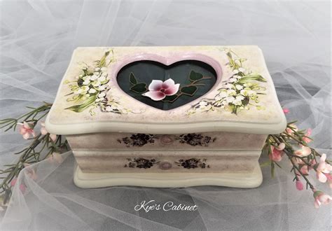 Hand Painted Jewelry Box Lily Of The Valley Decoupage Personalized