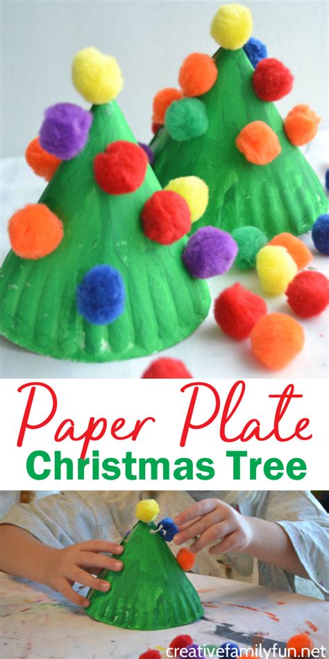 Paper Plate Christmas Tree Kids Craft Artisanat De Noël Ornements De