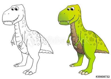 What did t rex eat? "comic dinosaurier, tyrannosaurus rex, coloriert und ...