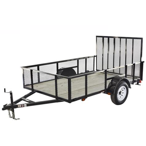 Carry On Trailer Ft X Ft Treated Lumber Utility Trailer With Ramp Gate At Lowes Com