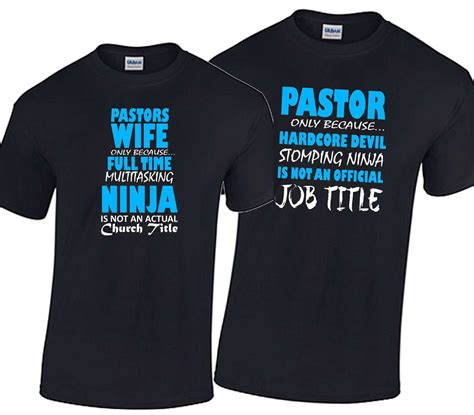 Pastor appreciation month may have passed but with christmas coming up soon, here are 37 suggestions that would make great gifts for pastors. Pastor and Pastor's Wife Shirt Set | Pastors wife shirt ...