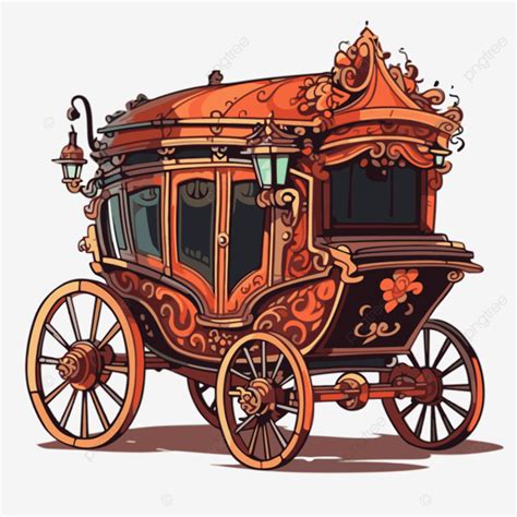 Chariot Clipart Character Illustration Of Carriage Cartoon Vector