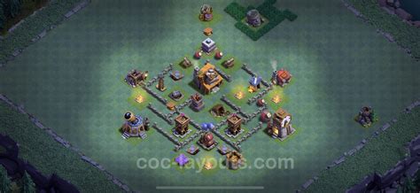 Top Builder Hall Level 4 Anti Everything Base With Link Clash Of