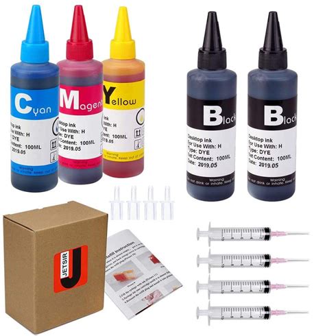 Jetsir 4 Color Ink Refill Kit For Hp In 2020 Ink Refill Ink