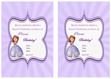 This download prints 3 different sofia the first water bottle labels. Sofia the First Birthday Invitations | Birthday Printable