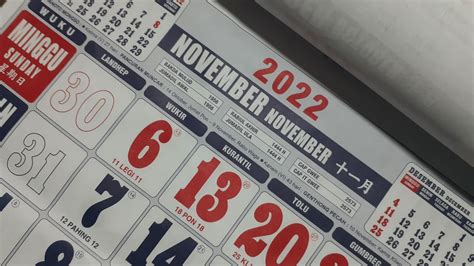 Kalender November 2022 Lengkap Dengan Tanggal Merah Dan Keterangannya