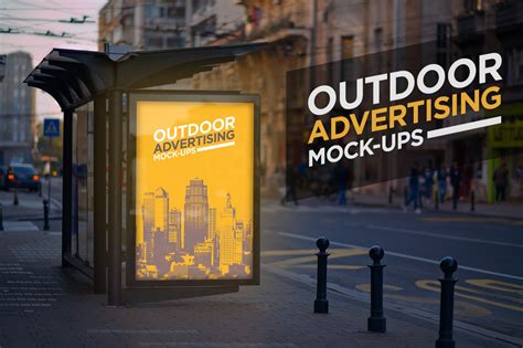 outdoor advertising mock  vol product mockups creative market