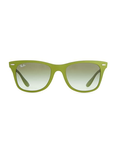 Ray Ban Liteforce Tech Wayfarer Sunglasses Green In Green Lyst