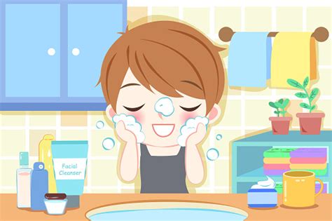 Man Wash His Face Stock Illustration Download Image Now Istock