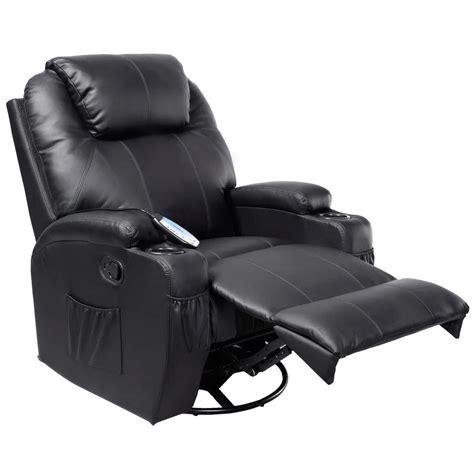 Giantex Electric Massage Chair Leather Recliner Sofa Chair Modern Ergonomic Lounge Heated With